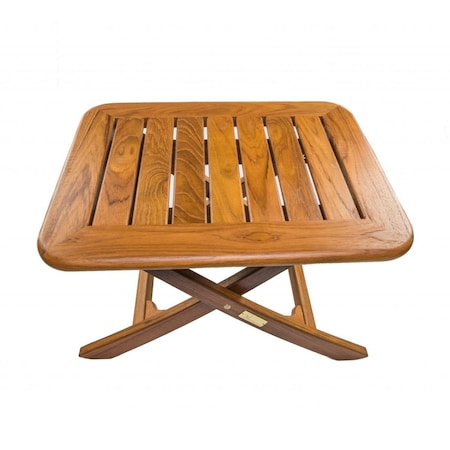 Homeroots 18 in. Solid Wood Rectangular End Table, Brown 479013